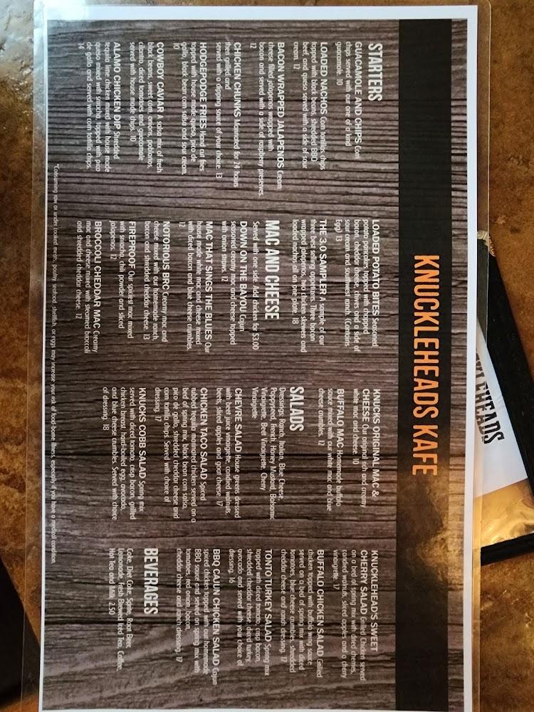Knucklehead's Kafe Menu image 4